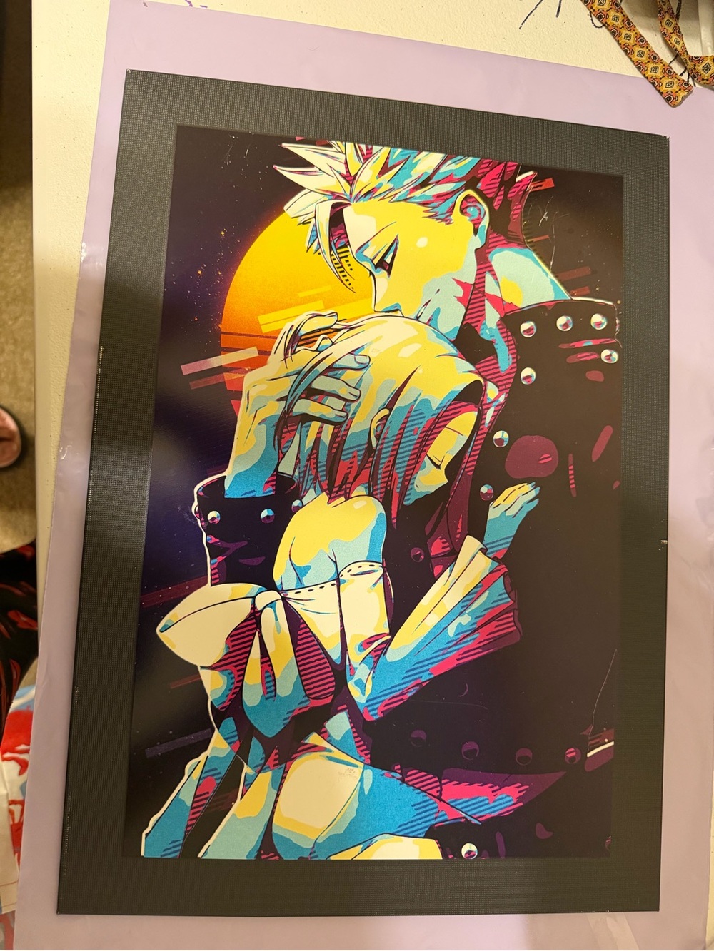 Anime magnetic metallic poster